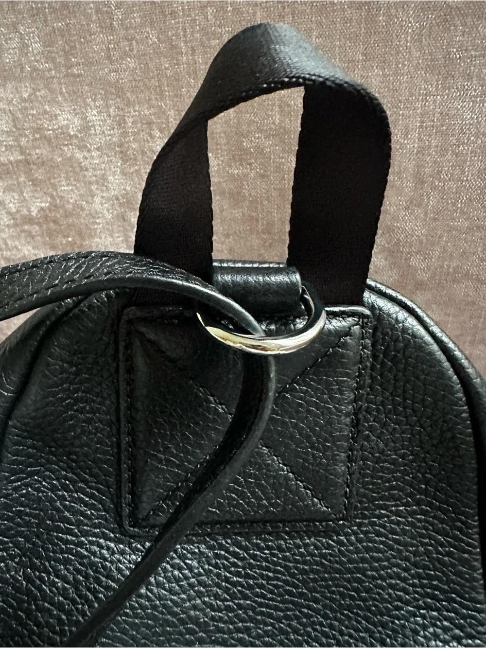 Marc Jacobs Black Pebbled Leather Mini Backpack Silver Hardware Crossbody Bag